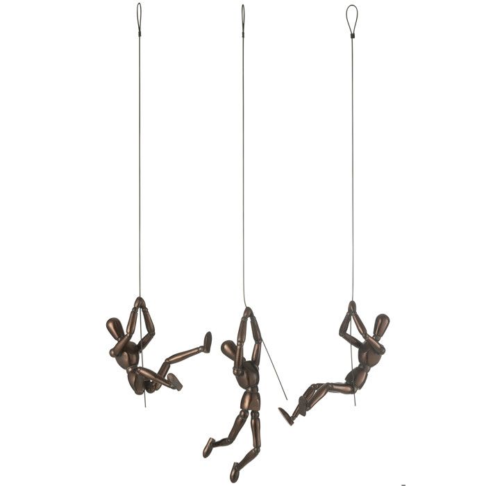 J-Line suspension Figurines - polyrésine - brun - 3 pcs J-Line suspension Figurines - polyrésine - brun - 3 pcs