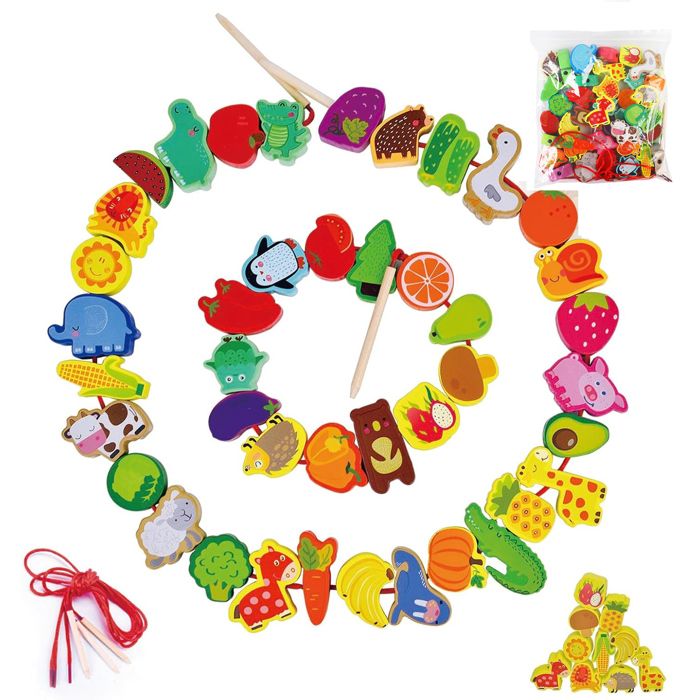 Jouet Enfant 3 4 5 6 Ans Perles en Bois