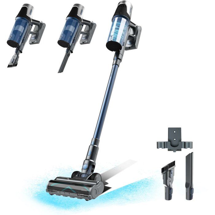 Aspirateur balai laveur - CECOTEC - Conga Rockstar RS50 - 25 000 Pa - 60 min - 130 m² - Noir / Bleu foncé - Cecotec