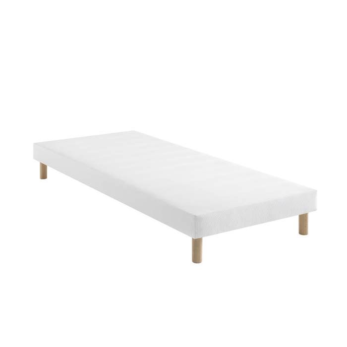 Sommier tapissier blanc 13 cm Lune - SOMEO 130x190 - Blanc - Garantie 5 ans - Someo