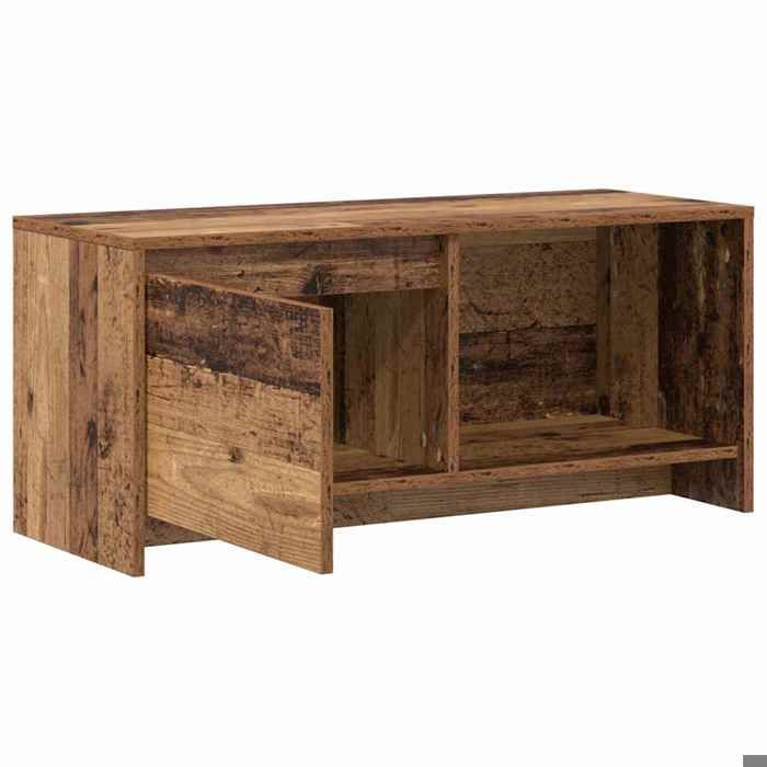 NEUF Armoire TV - Marron Ensemble Meuble TV/HIFI - Montage mural - Bois Ancien 90x35x40 cm TT2609