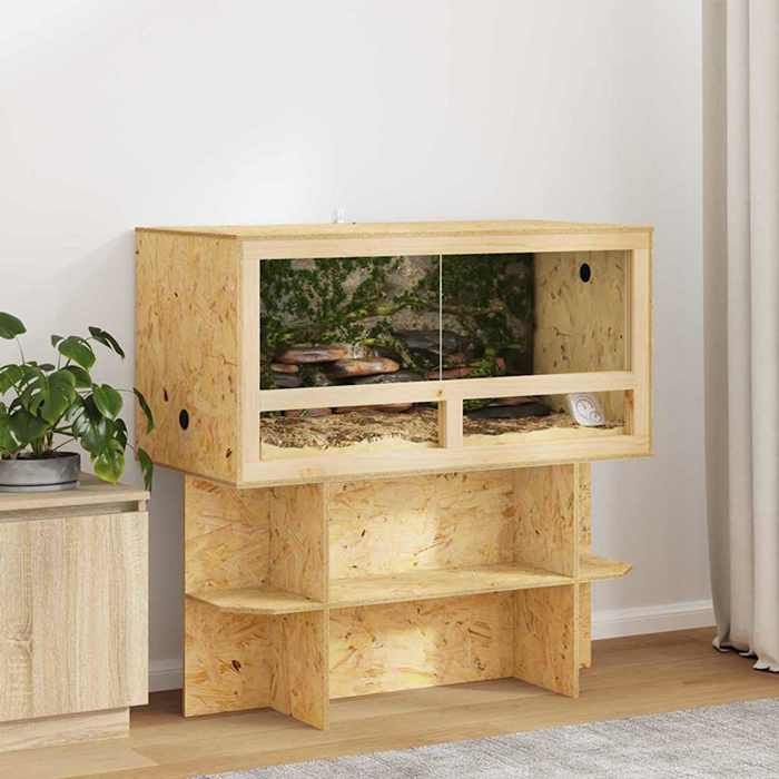 Marron Terrarium Durable - Résistant aux rayures - Marron 100 x 50 x 100 cm OSB A2732
