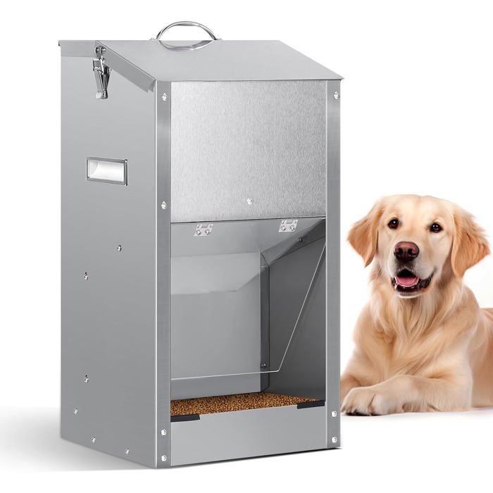 Comparer les prix de Mangeoire Gravité Chien Grande Race 11 kg Distributeur Nourriture Inox Grande Capacité