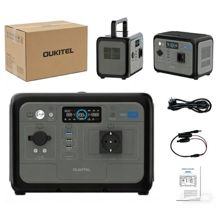 Centrale Électrique Portable -OUKITEL P800E -800W -512Wh -LiFePO4