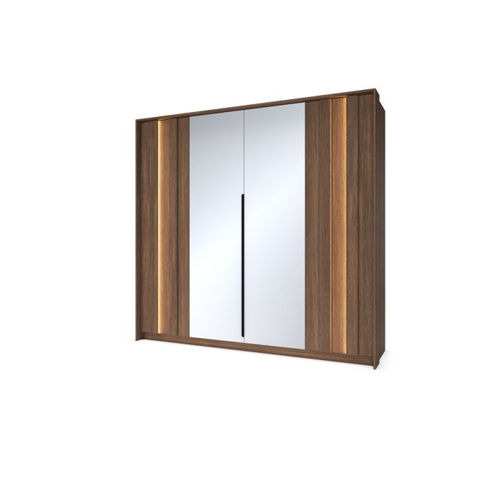 Armoire - Dunin - 4 portes - Éclairage LED intégré - 223 2x59 6x210 cm