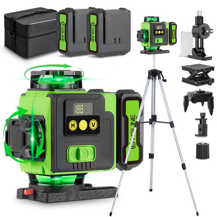 Niveau laser - HGLINE - 360 4D 16 Lignes - Portée 25 m - Précision ±1 mm/7 m