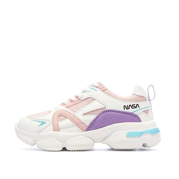 Baskets Blanc/Rose Femme/Fille Nasa Jabalem Baskets Blanc/Rose Femme/Fille Nasa Jabalem