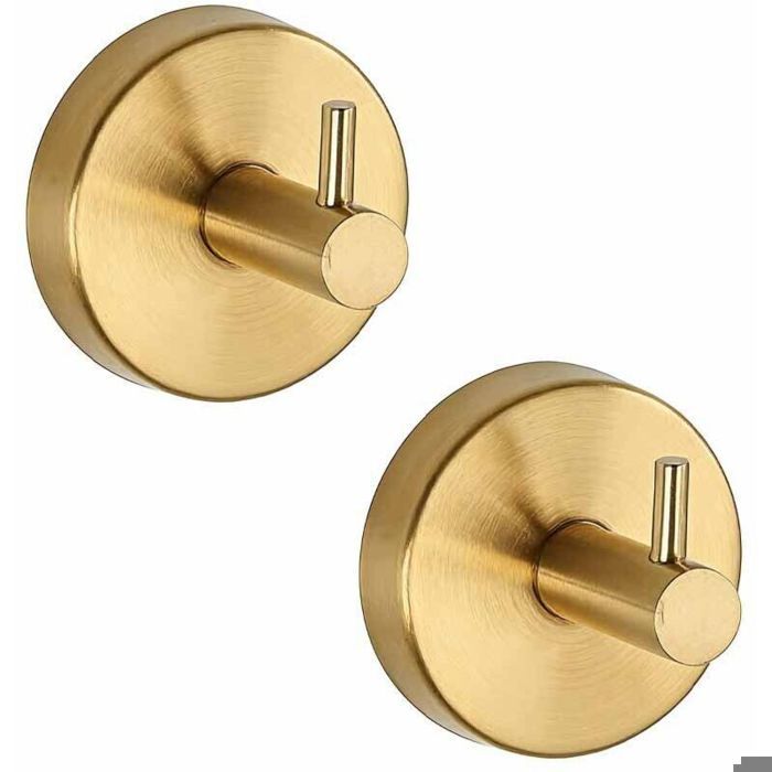 2 pièces de Crochets à ventouse en acier inoxydable Crochet porte-serviettes amovibles Porte-serviettes sans perçage