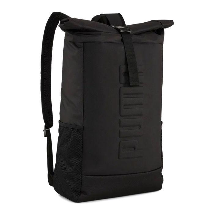 PUMA Sac à dos de sport noir pour femme et homme - Rolltop Backpack Puma Black 351728 PUMA Sac à dos de sport noir pour femme et homme - Rolltop Backpack Puma Black 351728