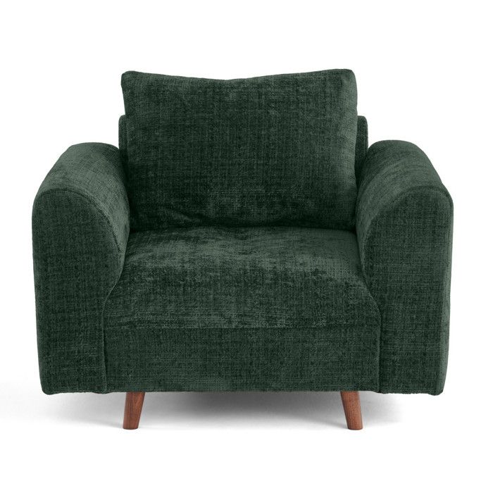 Rune - fauteuil en velours texturé - Vert