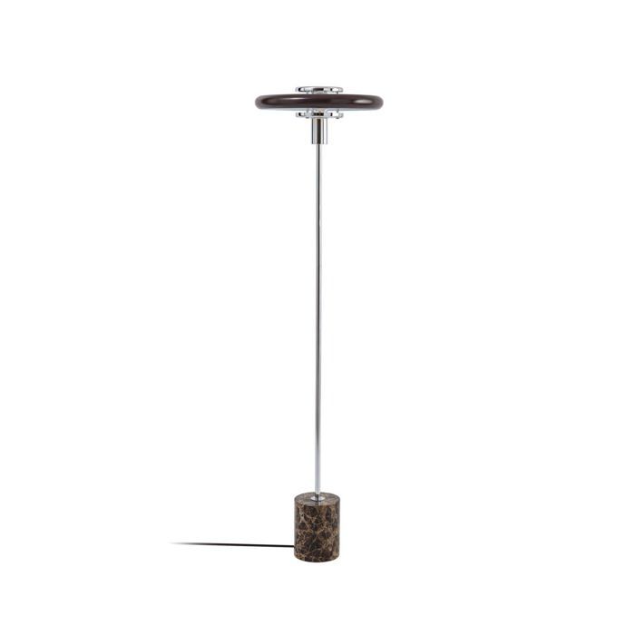 Lampadaire salon - Lindby - lampe sur pied - Marbre - marron chromé