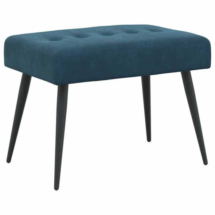 Meuble - Banc - Bleu - Banc avec capitonnage bouton Bleu 60x40x45 cm Velours_43712