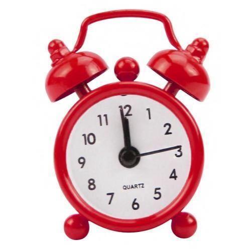 LEGAMI Mini Réveil Analogique Vintage Avec Alarme Rouge - Design Rétro Pour Maison Bureau Voyage