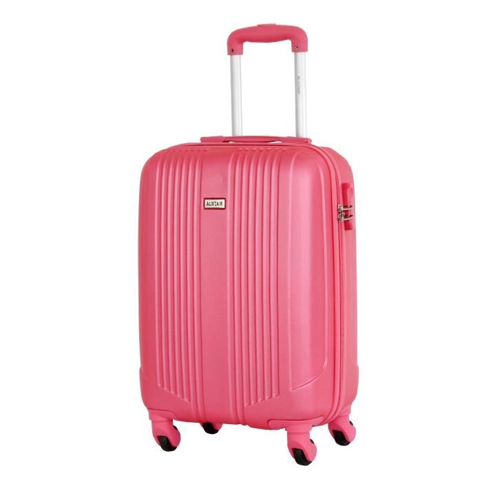 alistair airo 2.0 - valise cabine 55cm - abs ultra légère et résistante - marque française - garantie 2 ans - sav en france - rose
