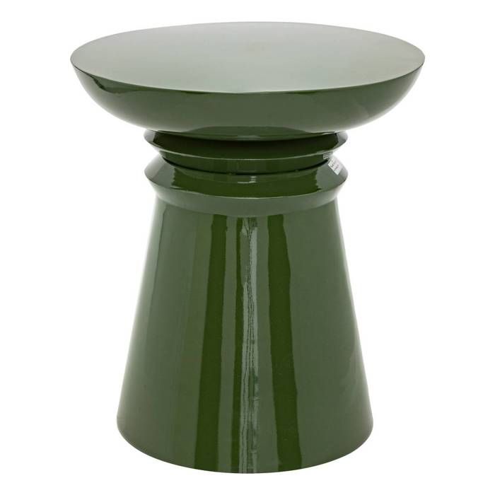 Table dappoint totem Jaya métal vert D38cm - Atmosphera Créateur dintérieur