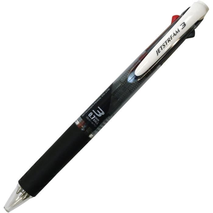 Uni-Ball Jetstream Stylo à bille rétractable 3 en 1 Noir Bleu Rouge 1 mm Uni-Ball Jetstream Stylo à bille rétractable 3 en 1 Noir Bleu Rouge 1 mm