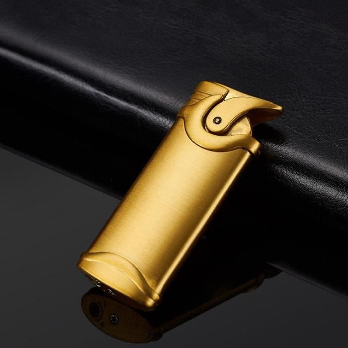 PIPITA Torche Briquet à Triple Jet De Flamme Rechargeable Au Gaz Butane Briquet Avec Puncher Tempete Gaz Coupe-Vent Candle Briquets (Vendu Sans Gaz