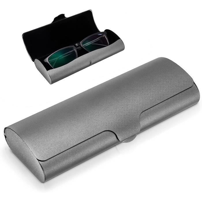 Etui Lunettes Aluminium Metal Etui Rigide Lunettes Lecture Noir Pour Femme Homme H104 Cdiscount Bijouterie