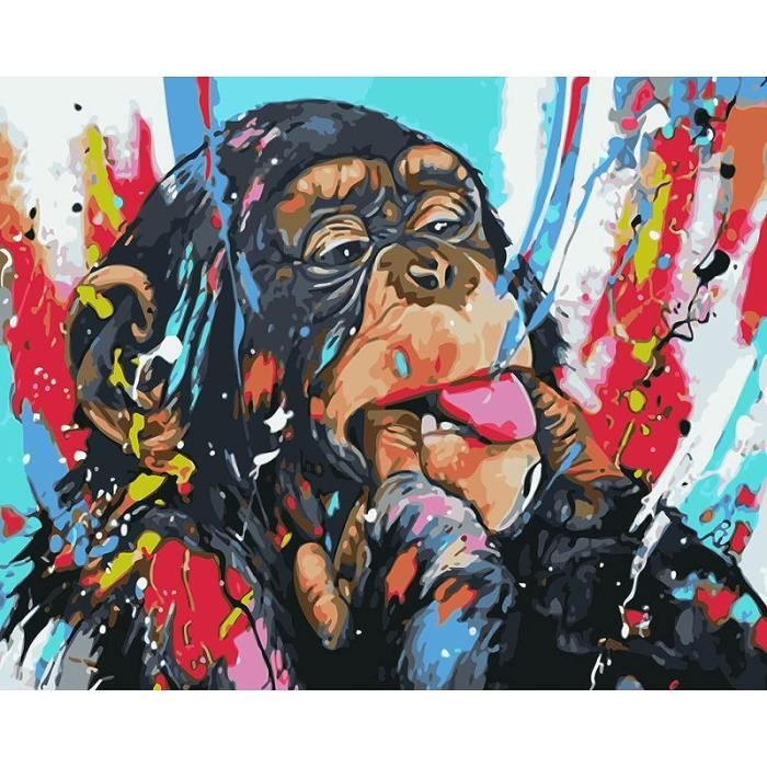 Peinture Par Numero Adulte Animal Orang-Outan Coloré Avec Brosses Et  Peintures Acryliques Diy Ensemble Complet Peinture À L'[u10642] - Cdiscount  Beaux-Arts et Loisirs créatifs