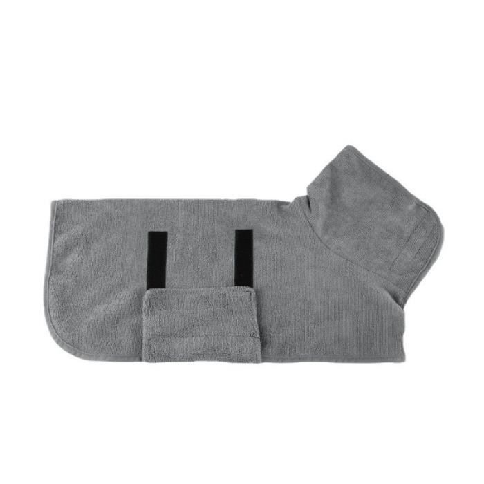 Serviette Microfibre Chien PETTOM 2 Pack | 90x50cm | 400 GSM | Absorbante Rapide | Lanière Accroche