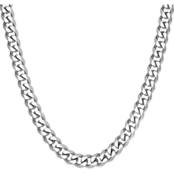 Collier Homme PROSTEEL Maille Anglaise - Acier Inoxydable Plaqué Or 18K, Longueurs 46 à 76 Cm