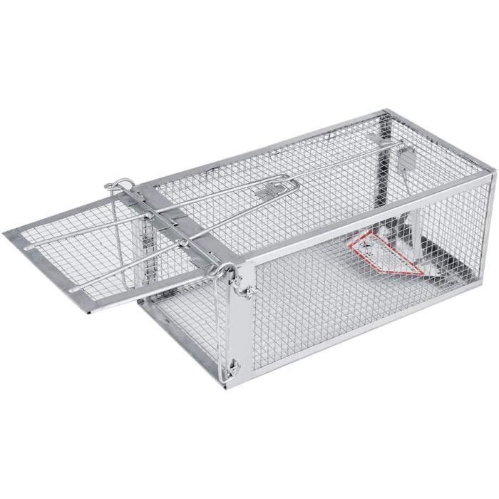 Piège à Rats Humain En Métal XXL - Cage De Capture Réutilisable Pour Souris Et Rongeurs - Intérieur/Extérieur - Sans Tue