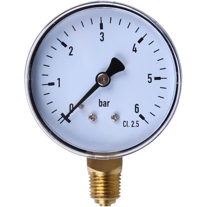 MANOMÈTRE AIR EAU 4 BAR ATE 80 mm FILETAGE 3/8 RADIAL