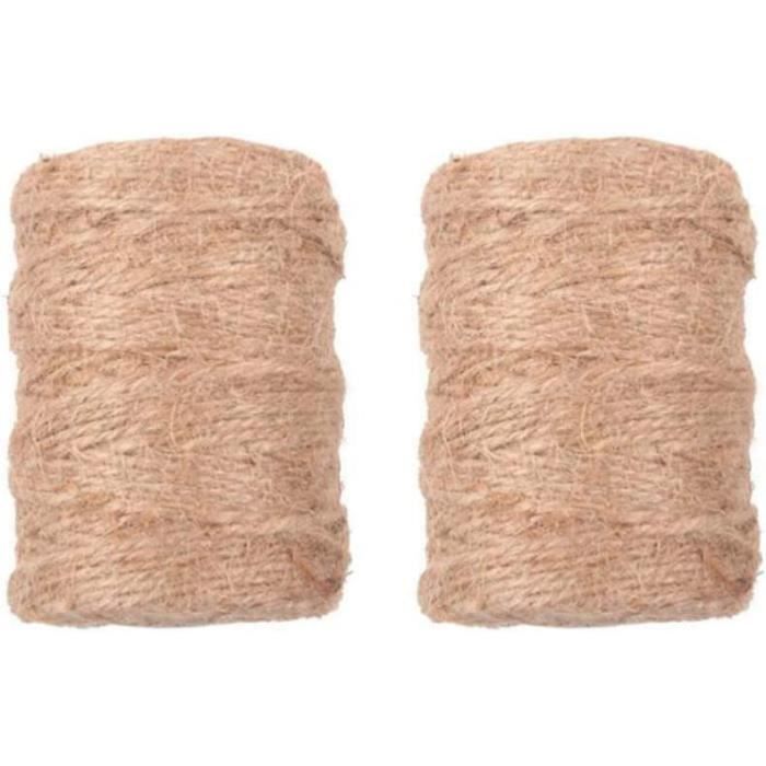 CORDON DÉCORATIF JUTE FIBRES NATURELLES 8MMX10M
