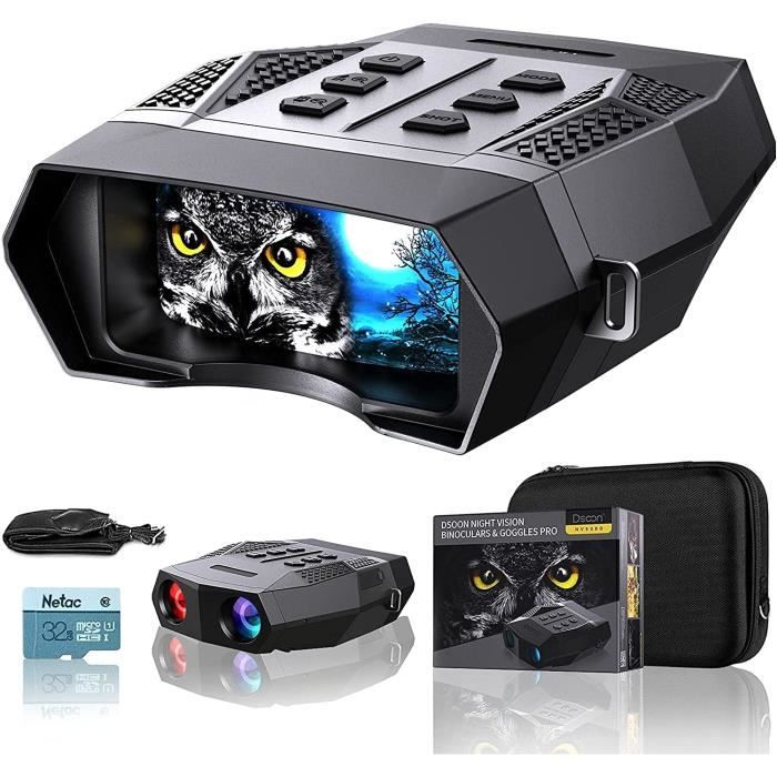 Jumelle Vision Nocturne, Lunette Vision Nocturne, Vision Nocturne  Infrarouge Rechargeable 5000mah Numérique Vidéos 4k avec Son, - Cdiscount  Appareil Photo