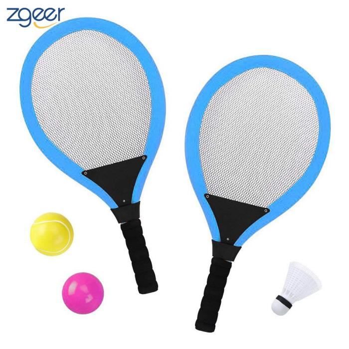 Raquettes de tennis pour enfants Raquette en plastique Ensemble de 4 avec  balles de tennis Jardin extérieur Jeu de sport de plage Jouet