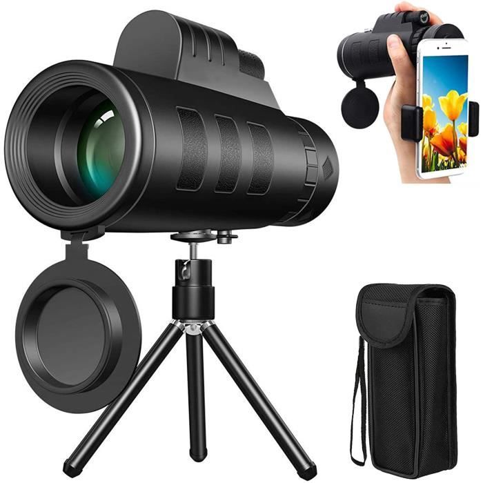 Télescope Monoculaire 40x60 Haute Définition - Avec Trépied Et Support Smartphone Pour Observation Jour/nuit