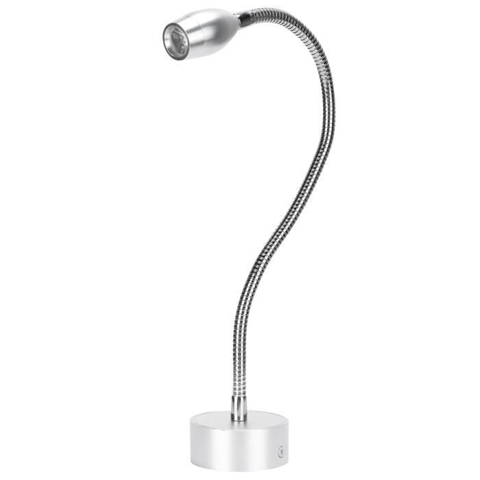 Lampe de travail flexible, lampe de table col de cygne, lampe de bureau à pince à LED en alliage d'aluminium, lampe de travail
