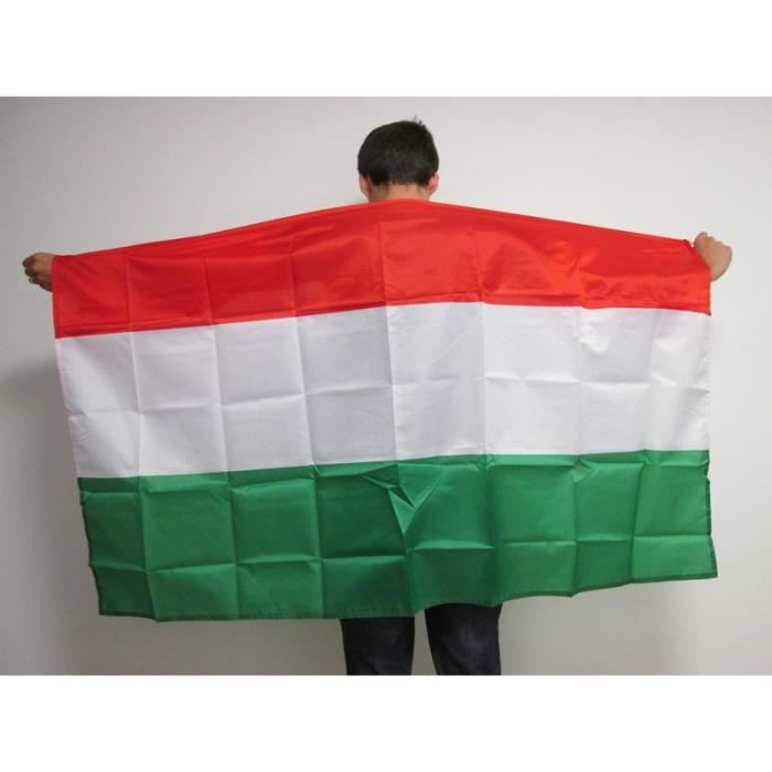 Drapeau Hongrie PREMIUM 90x150 Cm – Florcel – Neuf Avec œillets