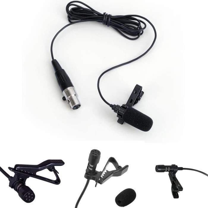 Micro-Cravate Walimex Pro Pour Smartphones - Micro Enfichable 120 Cm Avec Pince, Idéal Pour Vidéos Et Enregistrements