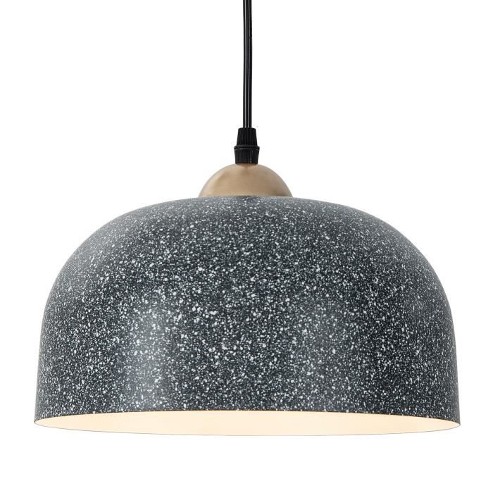 COSTWAY Suspension Luminaire Moderne en Fausse Pierre Texturée Grise Câble Réglable Culot dAmpoule E27 pour Cuisine Entrée Chambre COSTWAY Suspension Luminaire Moderne en Fausse Pierre Texturée Grise Câble Réglable Culot dAmpoule E27 pour Cuisine Entrée Chambre