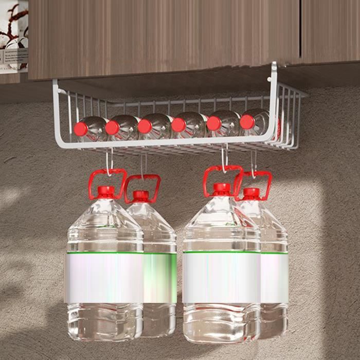 Panier De Rangement Sous Meuble - Étagère De Rangement à 2 Niveaux Sous Evier Pour Cuisine Et Salle De Bain Zwart