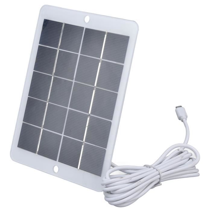 1 Panneau Solaire 3W/5V,Compatible Avec Les Caméras De Chasse 3G/4G,batterie 6000mAh,Type-C/Micro-USB/DC,IP66,Convient Aux Caméras De Chasse Sur Le Terrain,Appareils Photo Pour Mangeoires à Oiseaux