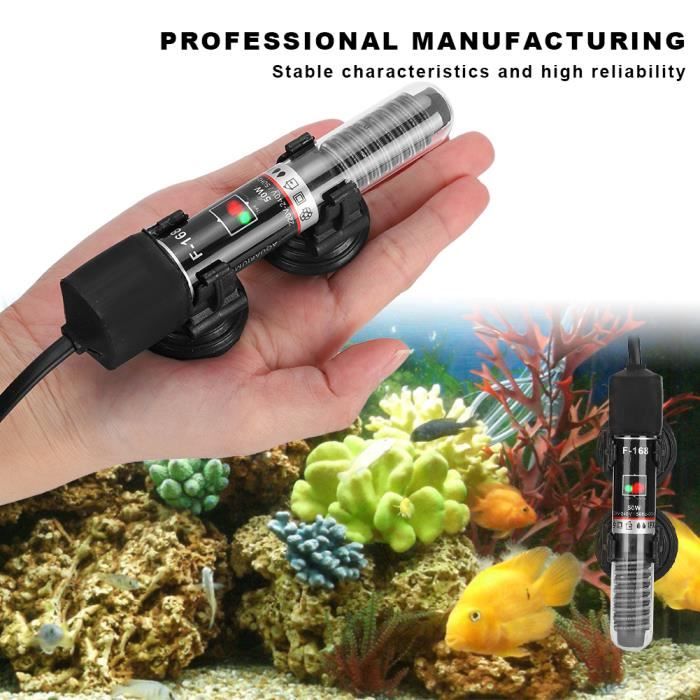 Comparer les prix de Tige de chauffage d'aquarium 50W tige chauffante pour aquarium Mini réservoirs de poissons température constante 26 ℃ 45398