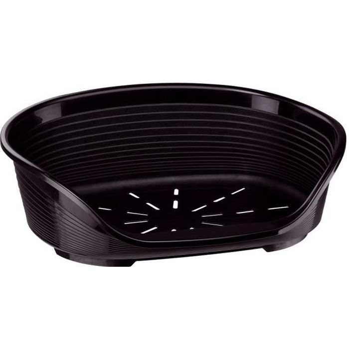 FERPLAST Panier pour chien plastique SIESTA Deluxe Taille 12 - 111x805x335 cm Noir