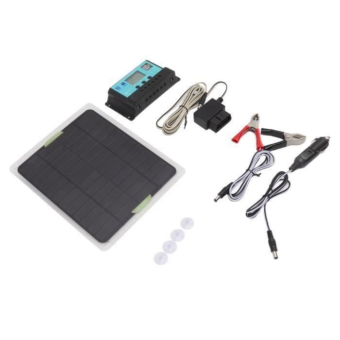 Kit Panneau Solaire 100W 12V Monocristallin Portable Avec Contrôleur - IP67, USB, Type-C, Pour Camping-Car, Bateau, Camping