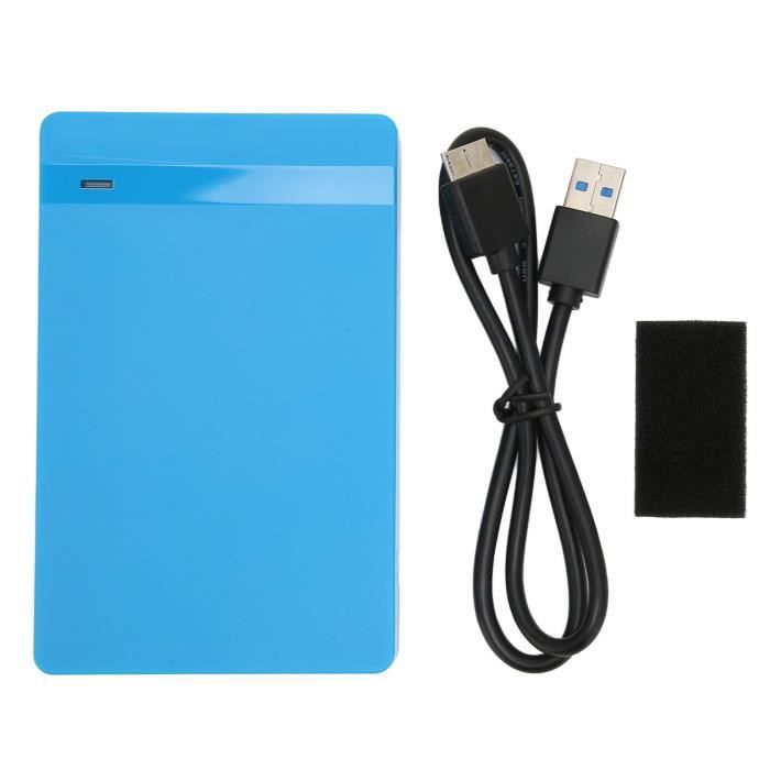 Boîtier Externe USB 3.0 / USB-C Pour Disque Dur/SSD 2,5" - Transparent, Avec Câble - Convertit Un Disque Interne En Externe