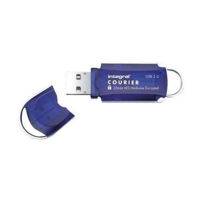 Integral Courier FIPS 197 Encrypted USB 3.0 - cle USB - 16 Go Bleu - vue 2