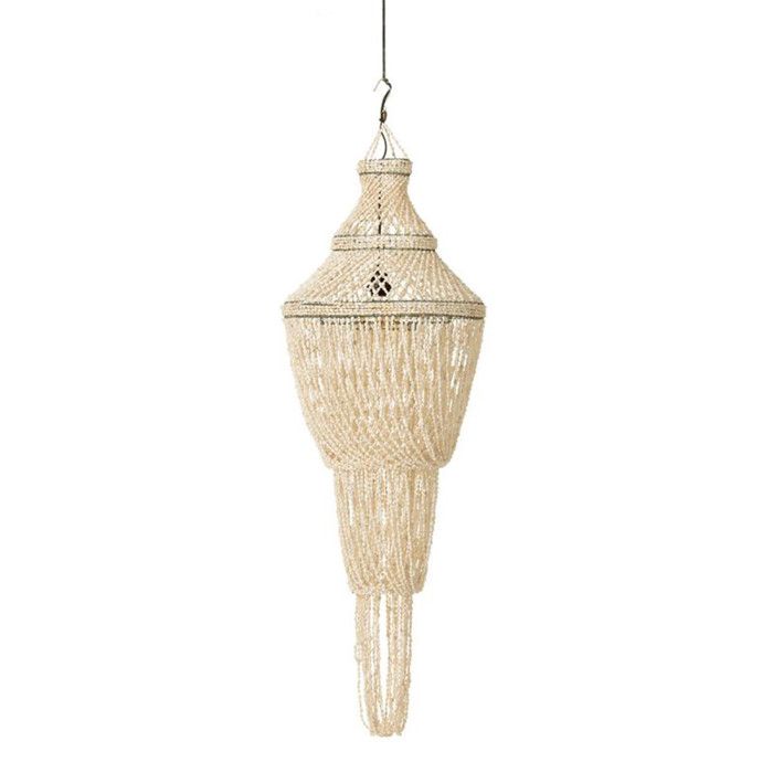 Lampe Suspension Coquillage Daisy 176cm Naturel Lampe Suspension Coquillage Daisy 176cm Naturel