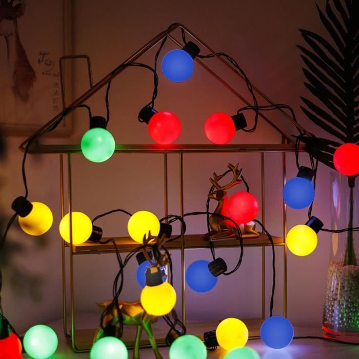 Guirlande lumineuse extérieur KISPATTI 5m de guirlande multicolore