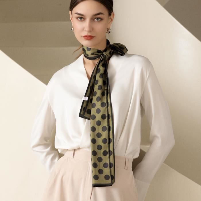 Générique Poignet Placard Noir Couleur Crème Solaire Mode Femmes Printemps Imprimé écharpe Longue écharpe Casual Foulard Châle Médiéval