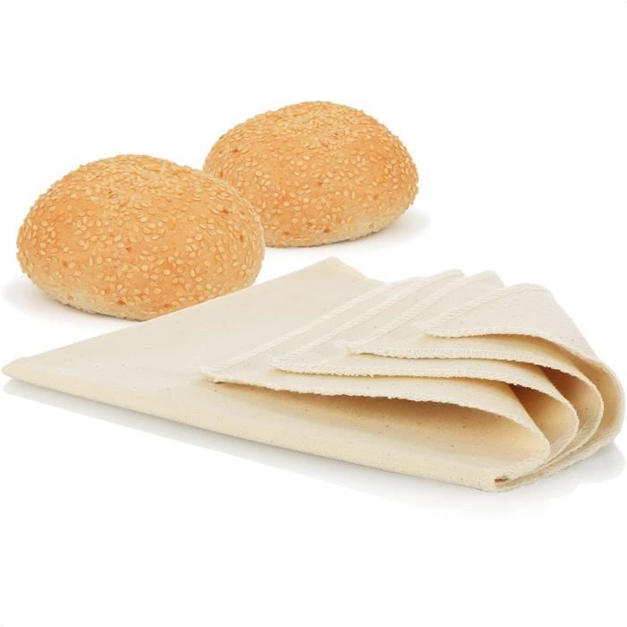 Toile De Lin Pour Cuisson Pain - Lot De 2 - 75x45cm - 100% Naturel - Antiadhésif Et Lavable