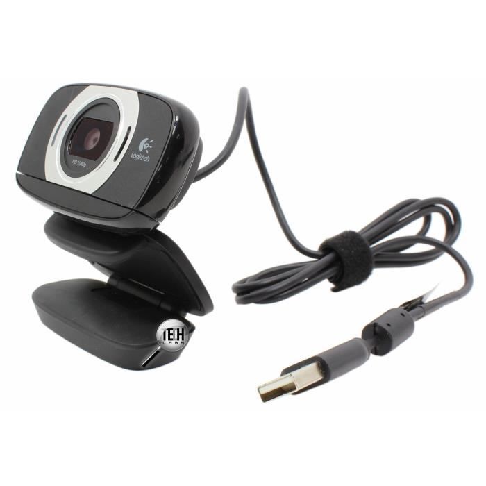 Logitech C615 Webcam 1920 x 1080 Pixels USB 2.0 Noir - Webcams (1920 x 1080 Pixels, 1080p,720p, 8 MP, Auto, USB 2.0, Noir)