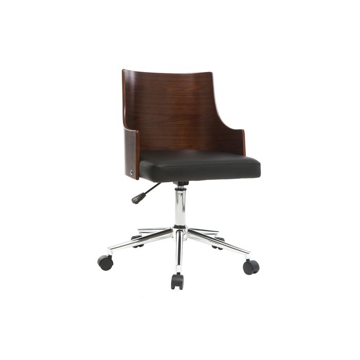 Miliboo Chaise De Bureau Design Noire Et Noyer Mayol Achat Vente Chaise De Bureau Soldes Sur Cdiscount Des Le 20 Janvier Cdiscount