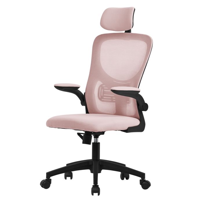 ML-Design Chaise de Bureau Ergonomique Rose en Maille Appui-Tête et Accoudoirs Réglables Soutien Lombaire Fonction Bascule Fauteuil ML-Design Chaise de Bureau Ergonomique Rose en Maille Appui-Tête et Accoudoirs Réglables Soutien Lombaire Fonction Bascule Fauteuil