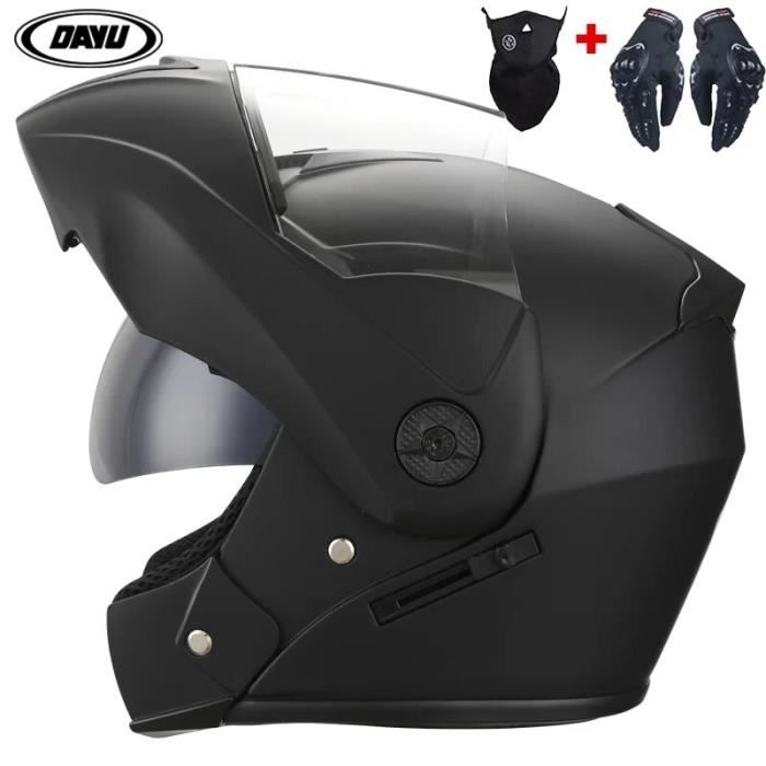Casque Moto Modulaire Double Visière ECE/DOT - Intégral Ouverture Facile - Homologué Hommes & Femmes